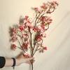 4 Branches Artificial Cherry Blossom Deep Pink Color Silk Cherry Blossoms  Wedding Decoration