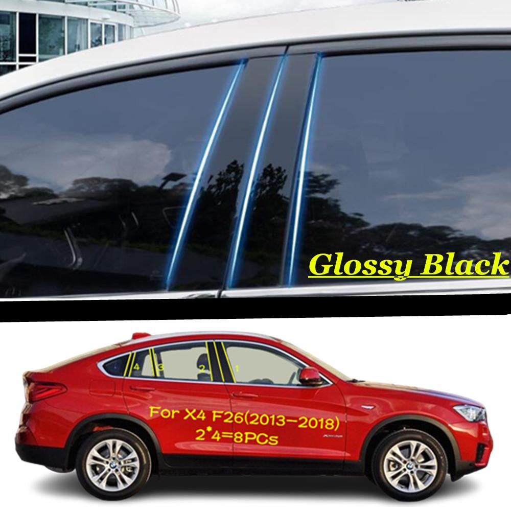 For BMW X4 Xdrive F26 G02 2013--2024 Car PC Material Pillar Post Cover Door Trim Window Molding Sticker Plate Accessories