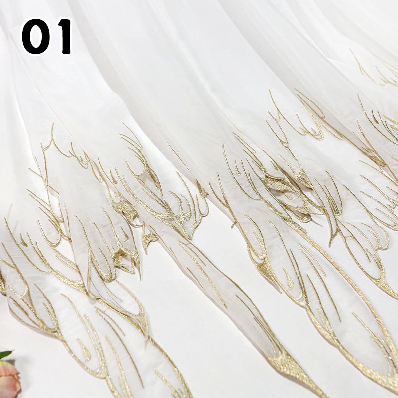 

150X50См Градиентная Вышивка Лист Лотоса Мягкая Ткань Сделай Сам Ханфу Рубашки Кукольная Ткань Китайский Сделай Сам Швейное Ремесло Органза Тюль Ткань 50X150cm