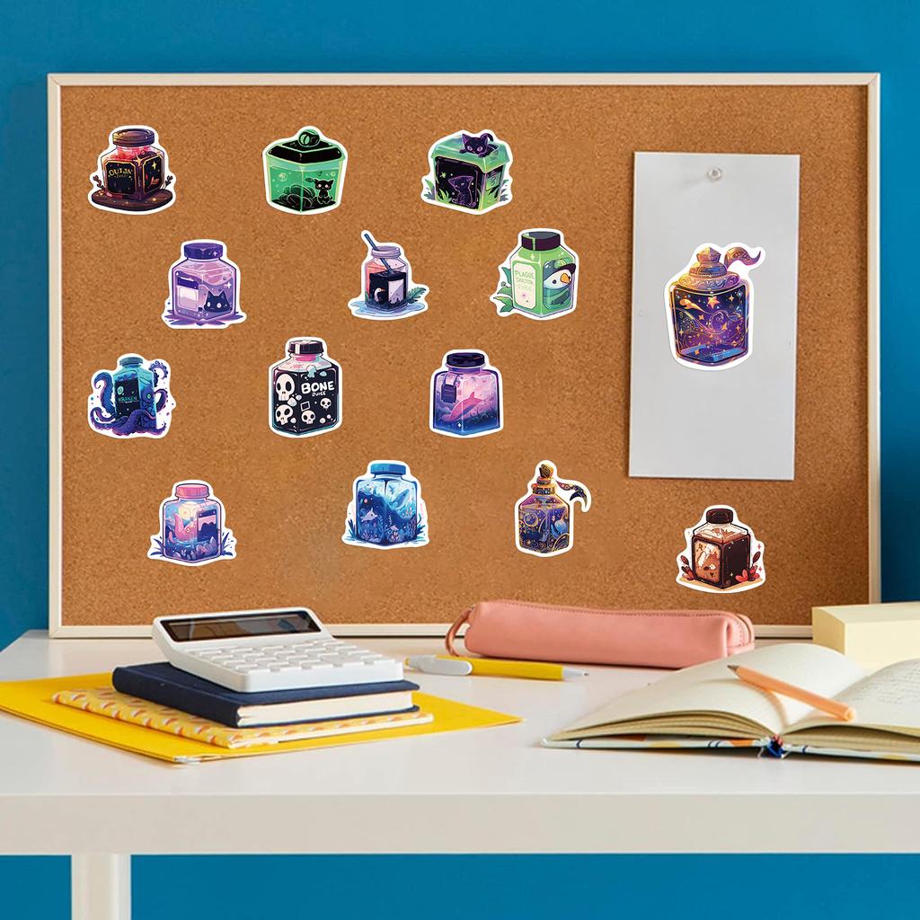 50 Magic Juice Graffiti Stickers Decorate Guitar Notebook Suitcase DIY Waterproof Stickers
