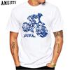Father Takes Son Ride A Motorcycle Print T-Shirt Summer Men Short Sleeve Funny Bike Soprt White Casual Tops Hip Hop Boy Tees