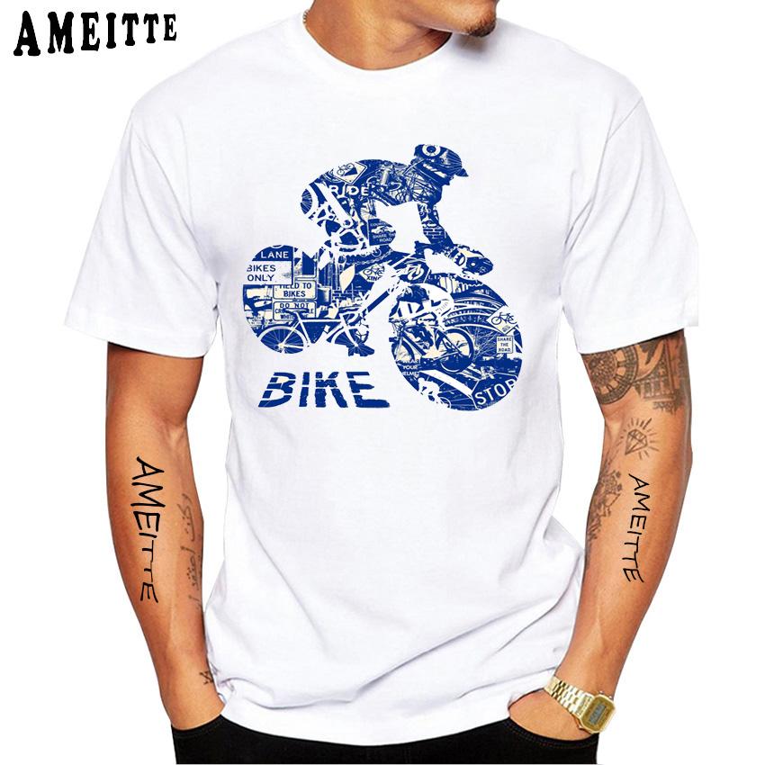 Father Takes Son Ride A Motorcycle Print T-Shirt Summer Men Short Sleeve Funny Bike Soprt White Casual Tops Hip Hop Boy Tees