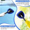 Car Windshield Cleaner Tool with Extendable Handle & Microfiber Pad Easy Grip