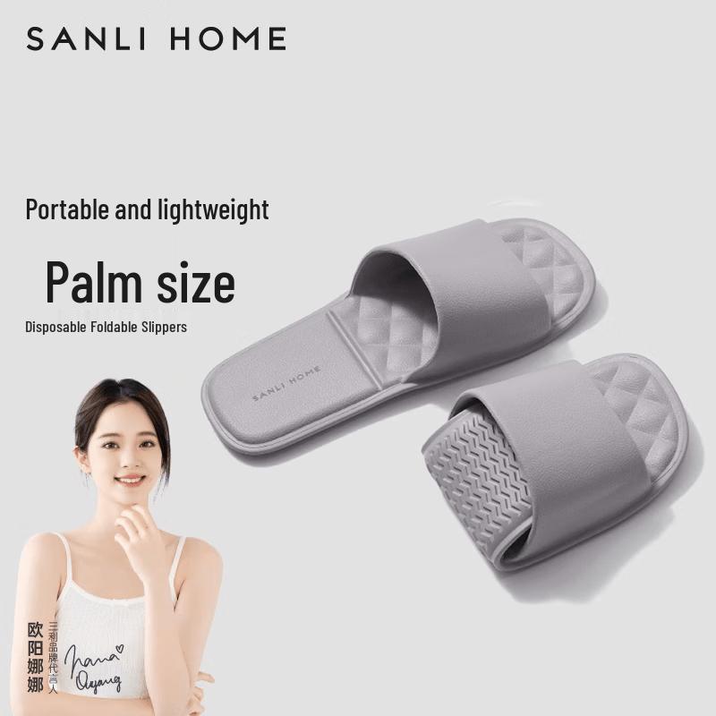 Sanli Foldable Portable Travel Slippers L