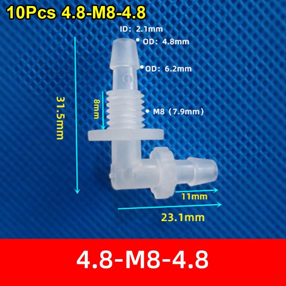 10Pcs M6-G1/2 To 2.4-11.1mm Water Hose Joint for Aquarium Fish Tank Fittings