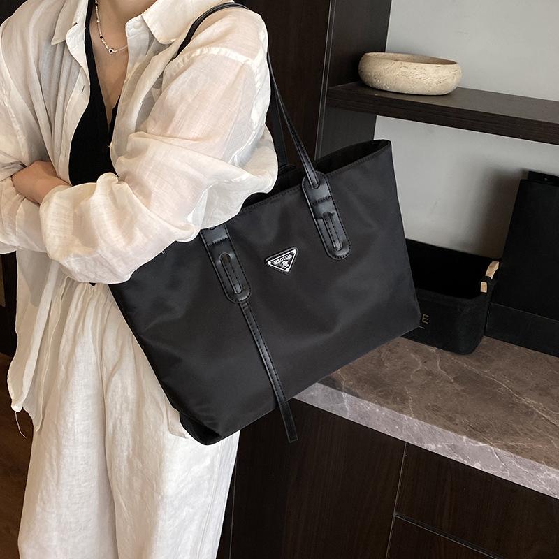 New niche design popular simple letter nylon tote bag tote shoulder women's bag