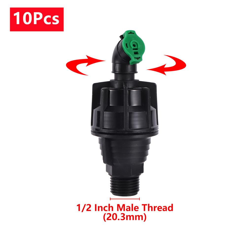 1/2" Male Thread Sprinkler Head 360 Degree Rotation Large-Area Automatic Garden Orchard Lawn Irrigation Watering Nozzle Device