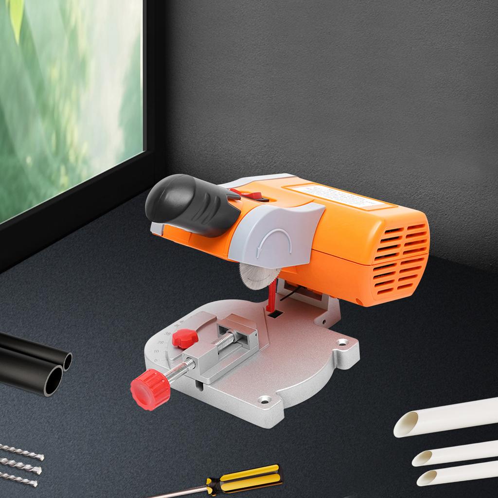 Micro Desktop 45°Cutting Machine W/ Limit Switch & Clamping Tool,7800r/min Table Saw for Max.1.2cm/0.47inch Wood, Plastic, Stone