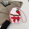New Creative Bag Women's Bow Chain Messenger Bag Women's Bag Strawberry Cute Personality Cake