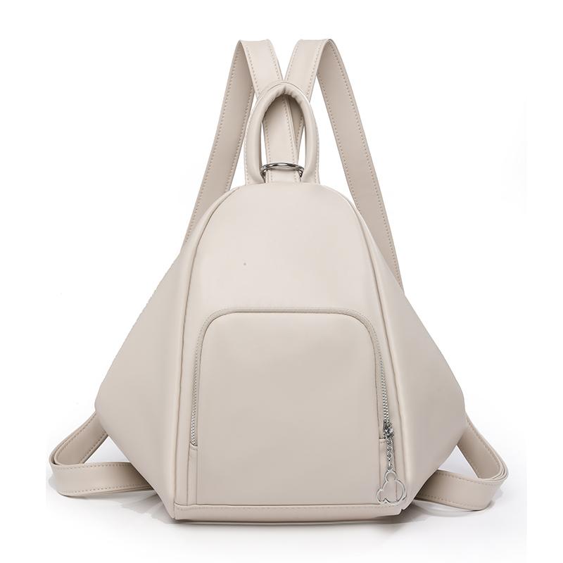 Women's Multifunctional Shoulder Bag Commuter Business Backpack Solid Color Crossbody Bag
