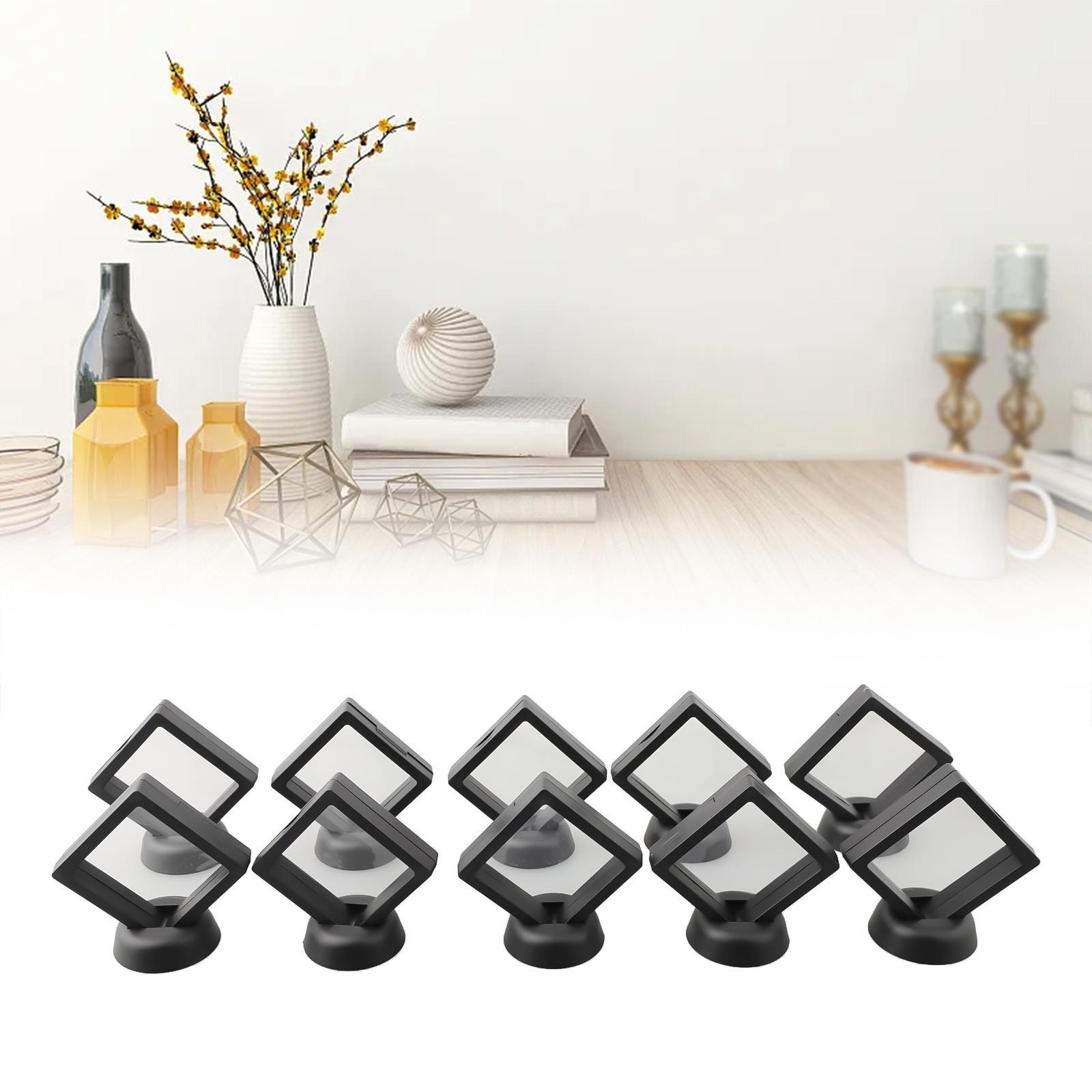 

3D плавающая рамка-дисплей 5/10 шт многоцелевой ящик для хранения Black 5PCS