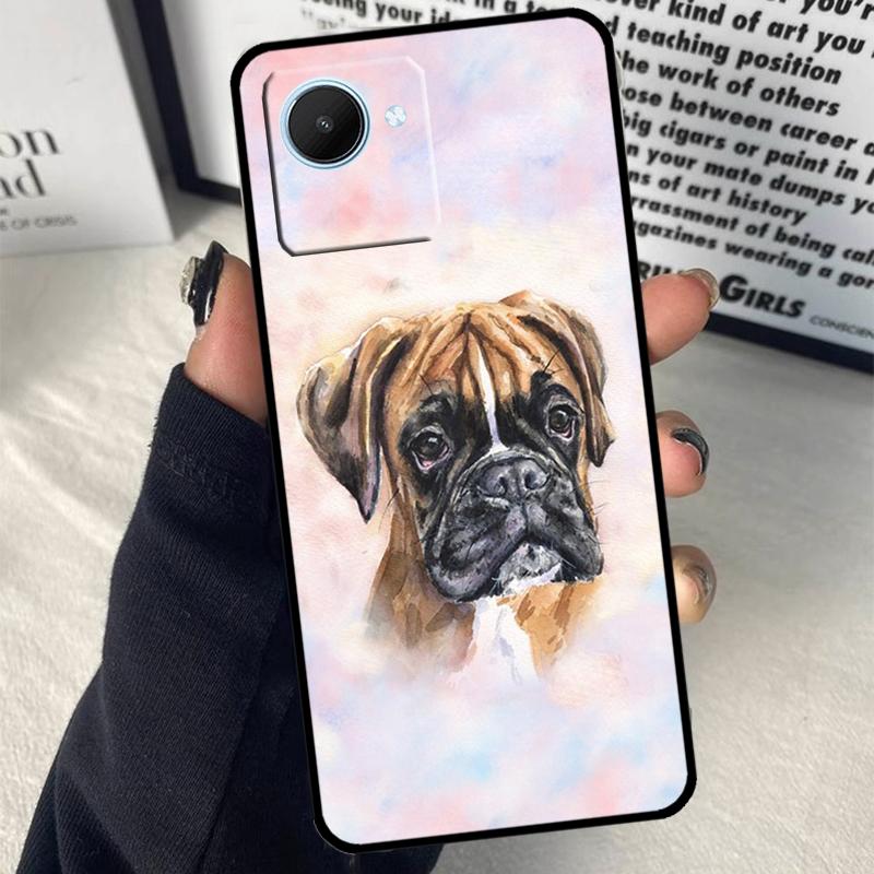 Boxer Dog For Realme 15 14 10 11 12 13 Pro Plus C65 C67 C71 C63 C61 C55 C51 C53 C75 GT6 GT7 Pro Case