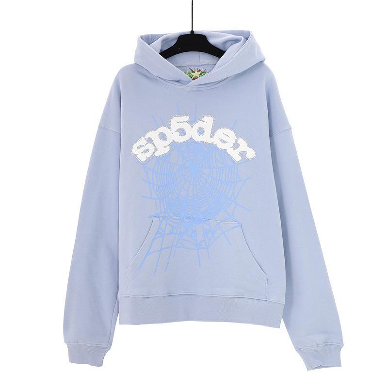 2025 Ny mote Print Letters Spindelvev Print Hettegenser Hip Hop Plus Size Løs Hettegenser Casual Bukser Sportsdress