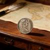 Elizabeth Ii Manx Silver Coin With Antique Finish For Collectors And Decor