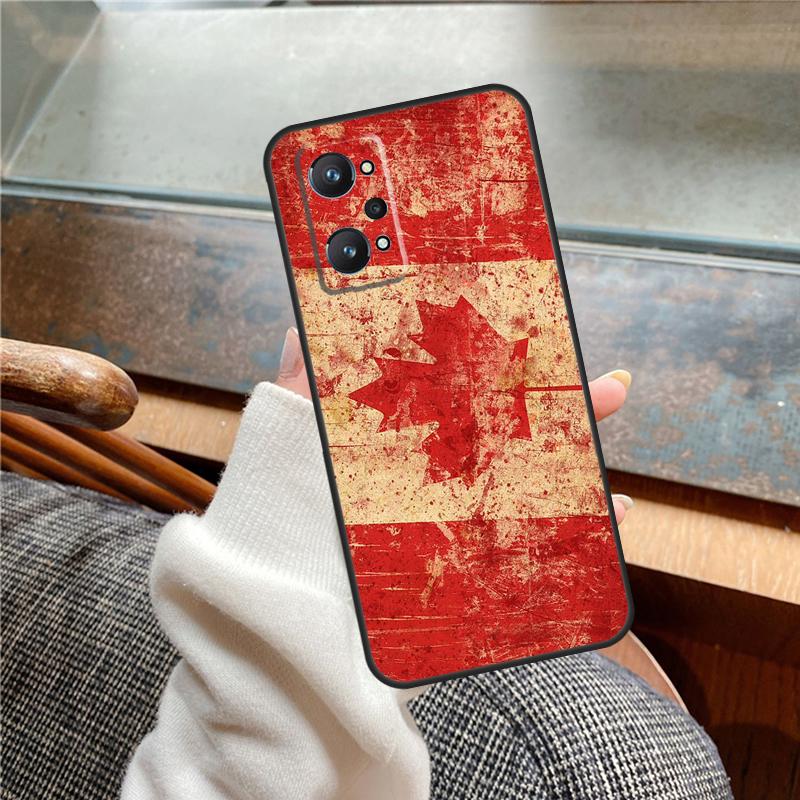 Canada Canadian Flag Case For Realme 12 Pro Plus 11 13 14 C63 C61 C55 C51 C53 C25 C65 C67 C71 C75 GT6 GT7 15 Pro