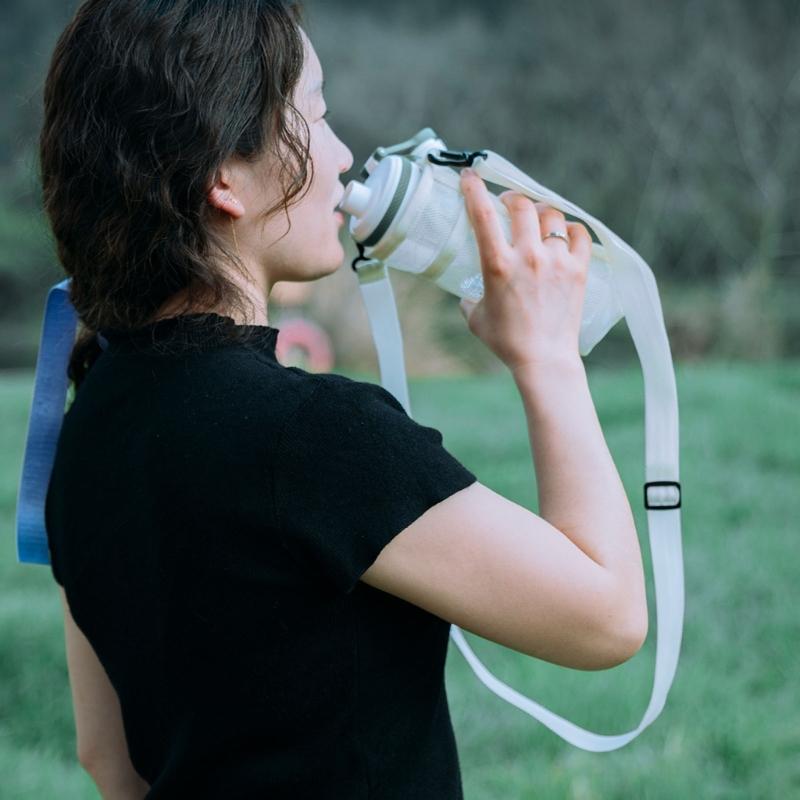 Meshes Water Bottle Holder Sleeve Water Bottle Carriers Bag for Clear Hydrations Monitoring Zippers Access Oxford Fabric