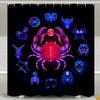 Aquarius Shower Curtain Bath Curtain Modern Waterproof Fabric Bathroom Curtains Accessories Constellation Theme Bathroom Decor