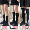 Solid Color Velvet Calf Socks Spring And Summer Breathable Stockings Korean Version Japanese Jk College Style White Socks Women'S Knee Socks