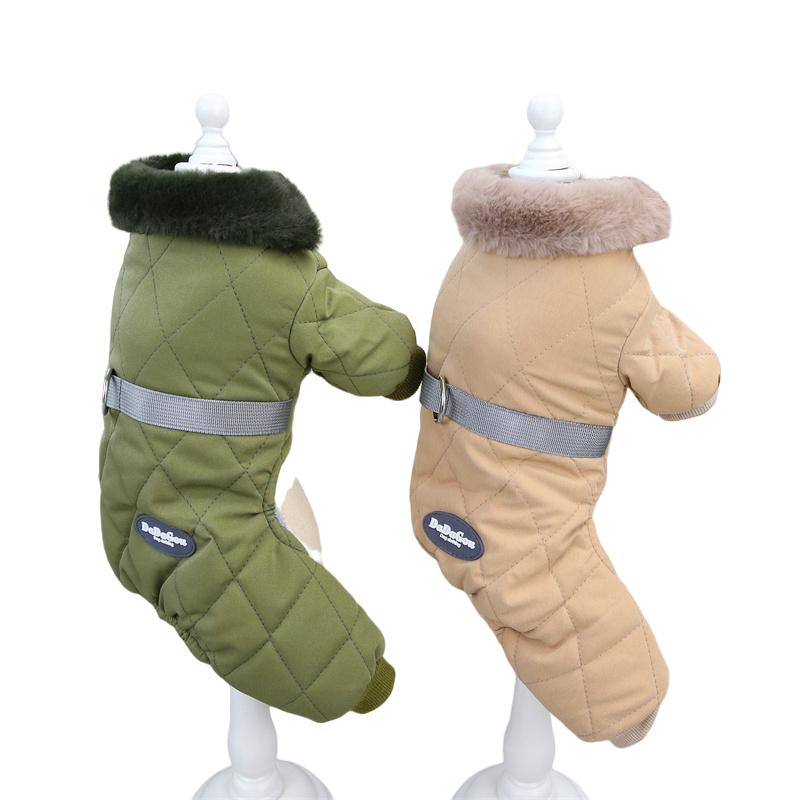 Thicken Warm Dog Jumpsuit Winter Pet Dogs Clothes for Chihuahua Coat Waterproof Hoodie Puppy Overalls Poodle Jacket Pet Apparel