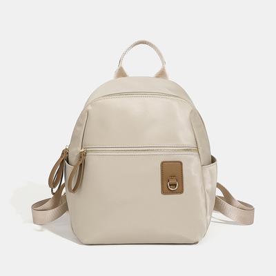 Oxford Cloth Shoulders Student Daily Commuting Backpack Large Capacity Multi-layer Korean Version Simple and Versatile Solid Color School Bag