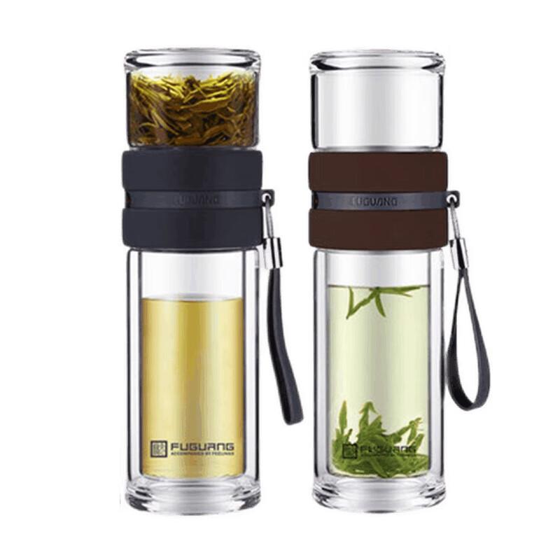 Fuguang Double-Wall Glass Tea Cup with Infuser