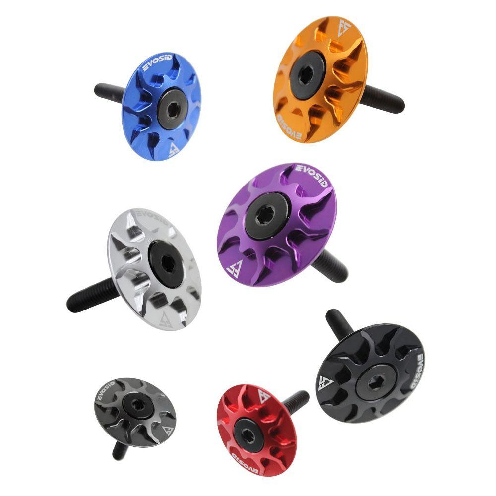 28.6mm Multicolor Bicycle Headset Top Cap MTB Road Bike Stem Cover with Screw Fork Head Tube Cover Ultralight Aluminium Alloy