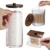 1/3 Pack Wattestäbchen-/Wattebausch-/Wattepads-Halter, Apothekerglas, Klare Badezimmerbehälter Spender zur Aufbewahrung Badezimmer-Aufbewahrungs-Organizer