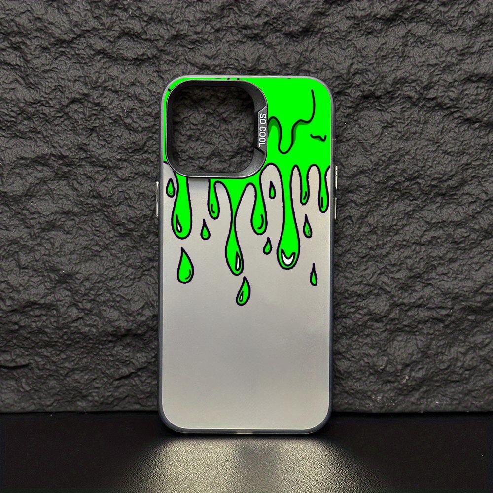 

Green liquid cartoon creative design Phone Case For lMDColor Silver Shell For lPhone 17 16 e 15 14 13 12 11 Pro Max Plus iPhone 16 Pro Max