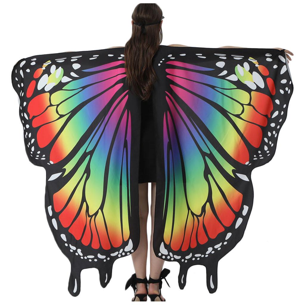 Women Butterfly Shawl Lady Cape Costume Accessory