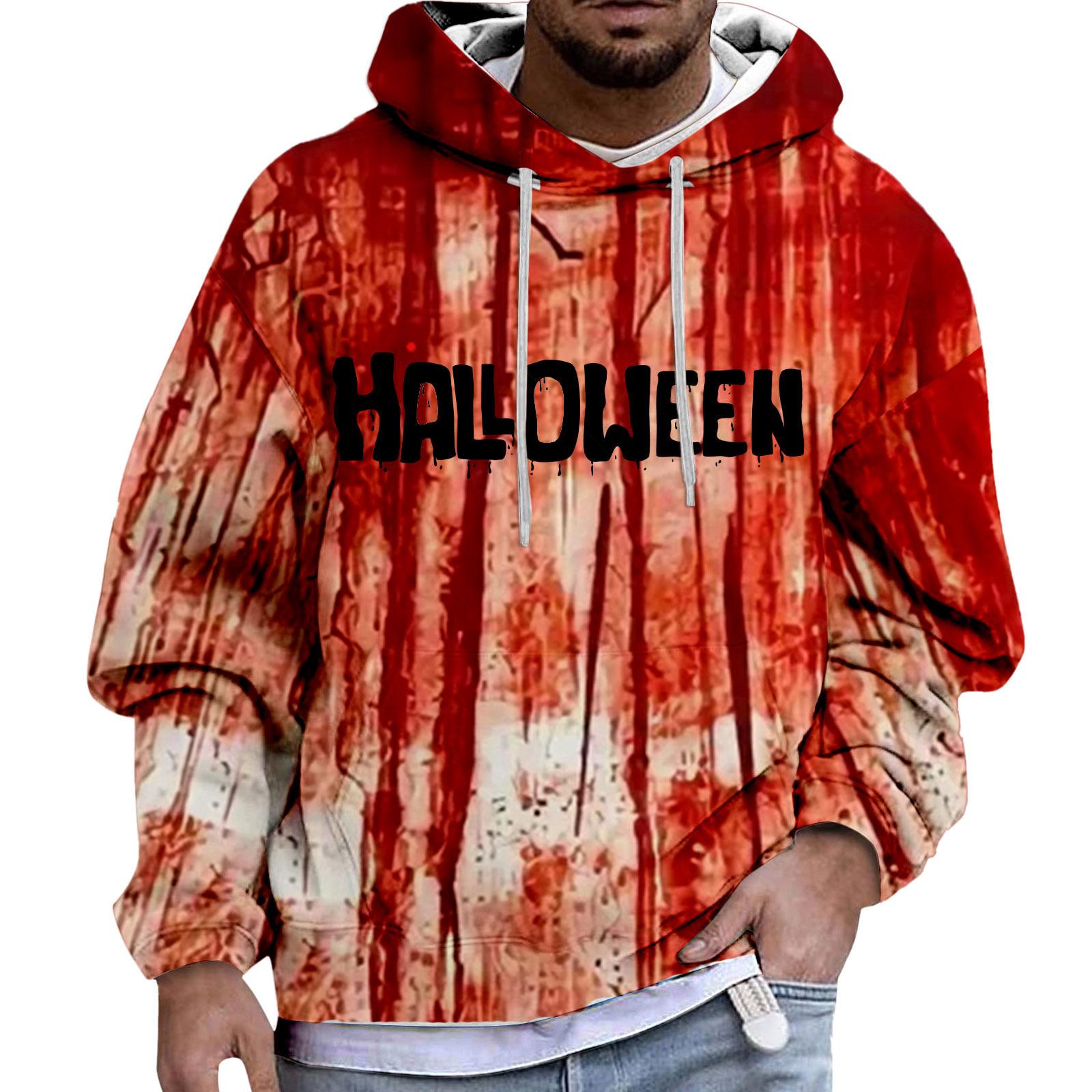 

2024 Хэллоуин ужас толстовка мужская свободная новая толстовка 4XL