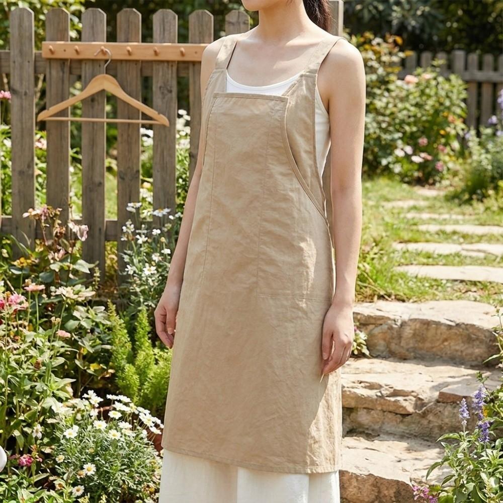 Stain Resistant Waterproof Apron Oil Resistant Vest-Style Apron Work Clothes Adult Apron  BBQ