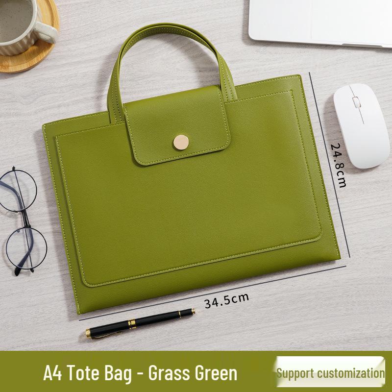 Großvolumige A4 Leder Aktentasche - Multifunktionale Business Büro Mappe