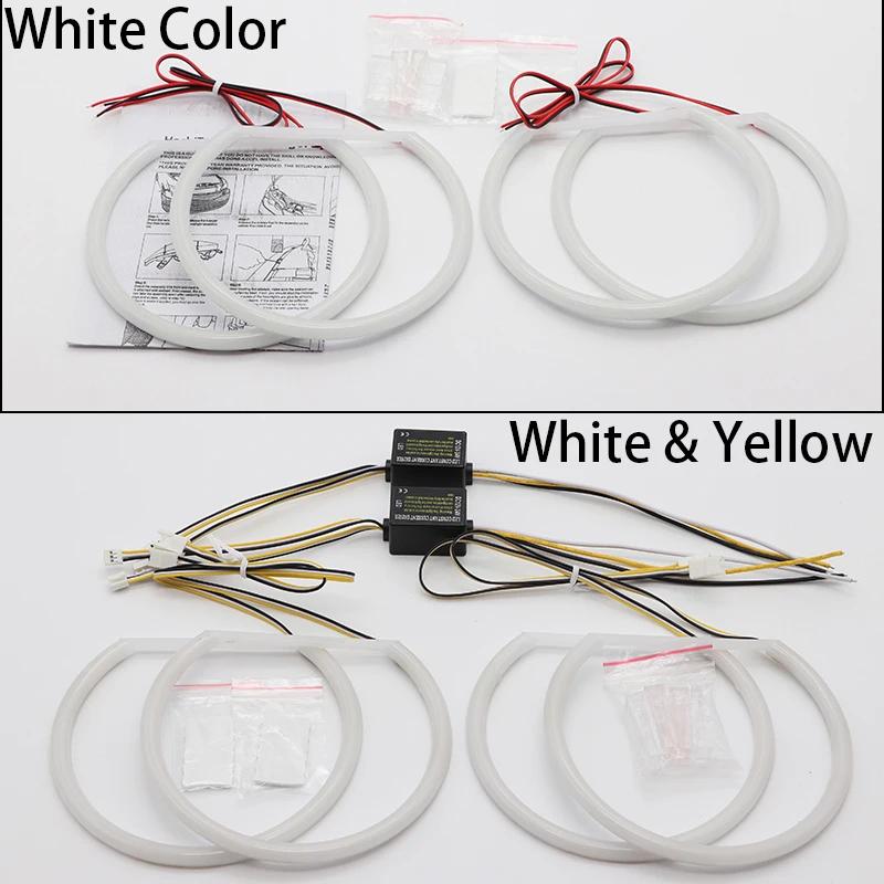 WHITE  LED Headlight Angel Demon Eyes Kit Angel Eyes Light For BMW 3 Series E46 Sedan Touring Wagon Coupe Compact 1998-2005