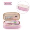 Enhanced Large-Capacity Pencil Case in Macaron Color Block for Students - Unisex Simple Style
