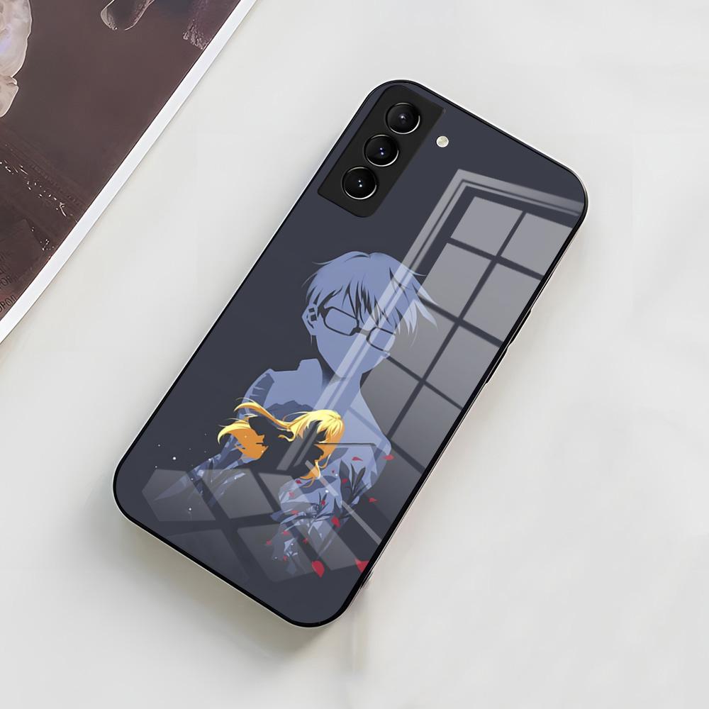 Y-Your Lie In A-April Anime Phone Case For Samsung A56 A36 A26 A16 A15 A25 A35 A55 A14 A34 A24 A54 Glass Case