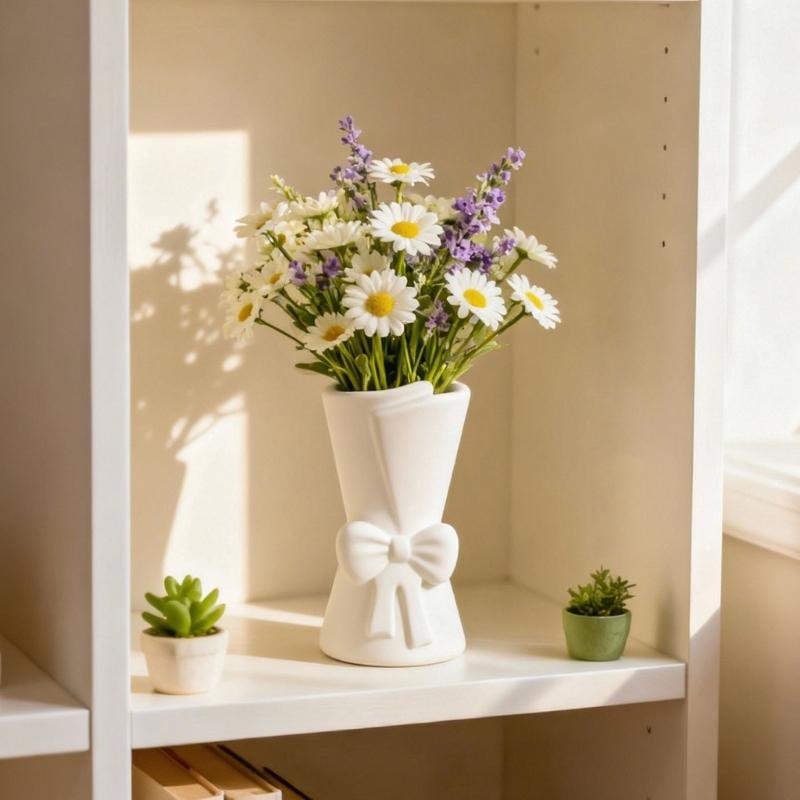 Flexible Silicone Mould for Crafting Unique Bowknot Bouquet Vases Ideal for Home Decoration and Craft Projects