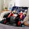 1Pc Darkshadows Print Flannel Blanket, High Quality Comfortable for All Seasons, Warmth and Comfort, Perfect for Christmas Gifts