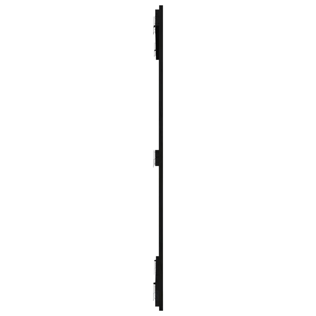 Vidaxl Wezgłowie Łóżka, Czarne, 95,5X3X110 Cm, Lite Drewno Sosnowe