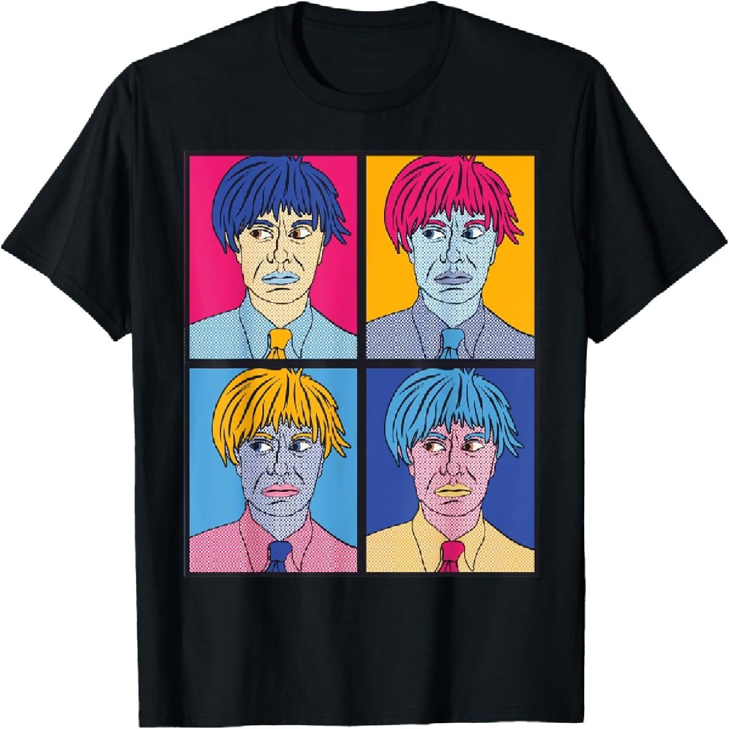 Pop Art Retro 60s Vintage Love Graphic Artist Portrait Head T-Shirt S