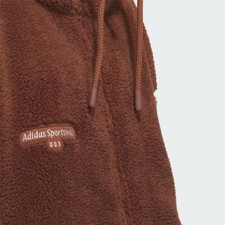 Adidas Lounge Fleece Jacket Women Outerwear Brown IP7058