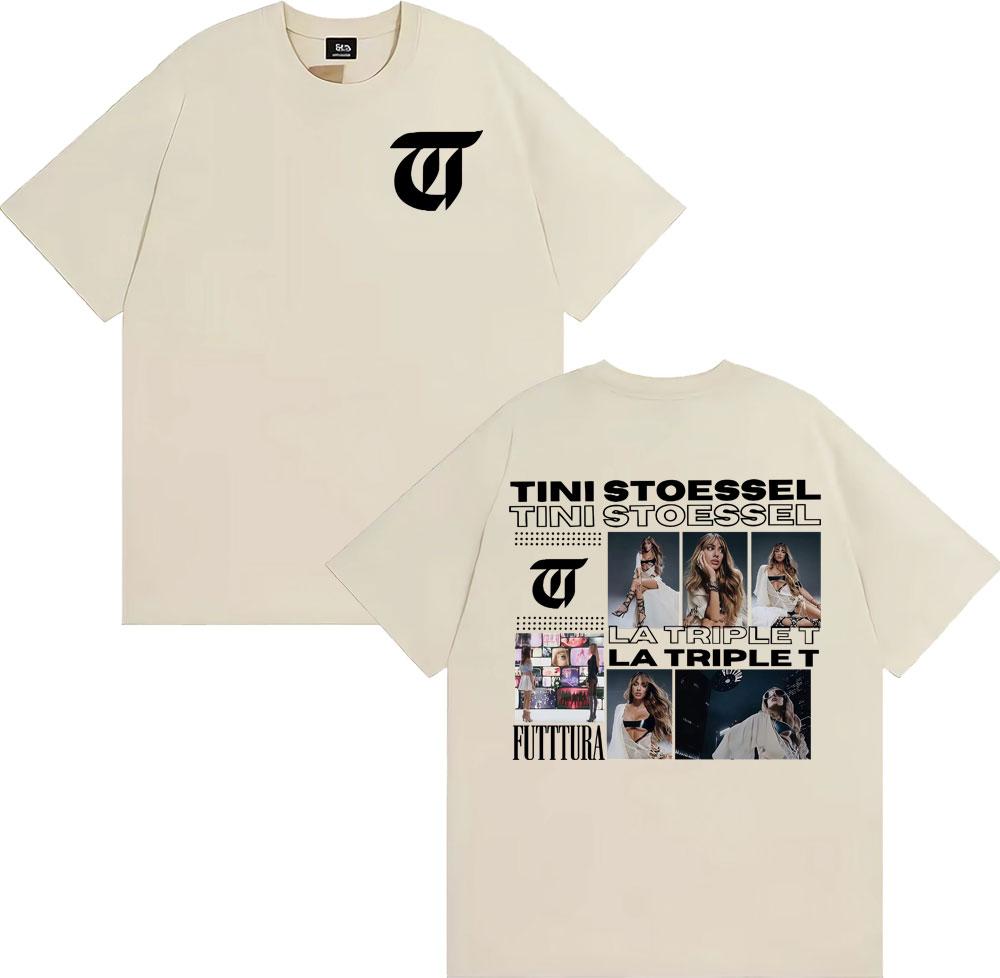 

TINI STOESSEL La Triple T Futtura 2025 Tour T Shirts Men Women Clothing Fashion Oversized T-shirts Casual Comfort Cotton T-shirt 4XL