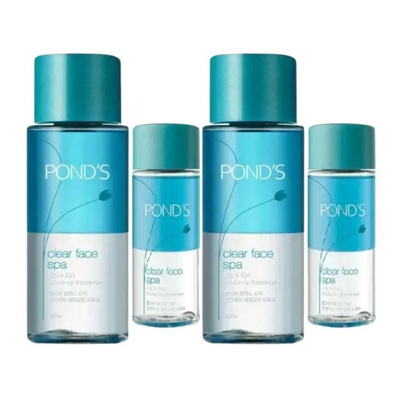 Ponds Clear Face Spa Lip & Eye Remover 300ml 2 Pcs + Portable Mini 120ml 2 Pcs