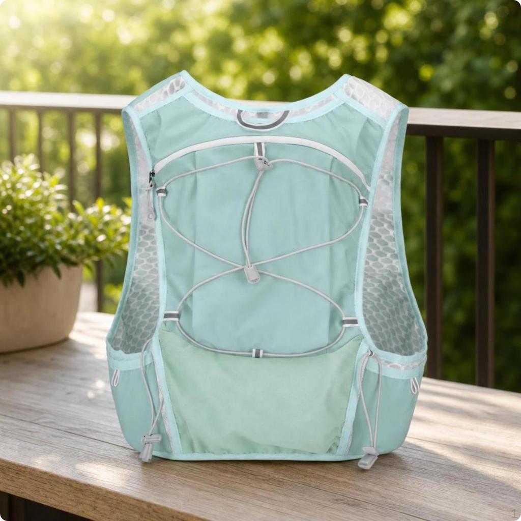 Hydration Vest with Mesh Panels Lightweight Trail Pockets for Cyclists