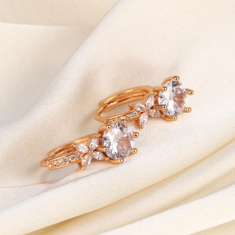 Flash Diamond Bow Ear Buckle Unique Design Earrings Earrings Stud Earrings Versatile