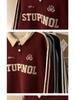 Men's American Retro College Style Polo Sweatshirt - Loose Fit, Long-Sleeved, Spring/Autumn 2025, Hong Kong Trend