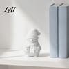 Cute Snowman Sculptures 3D Printed Figurine Holding Gift Boxes DIY Paintable Christmas Holiday Home Window Accents Ornament Winter Desktop