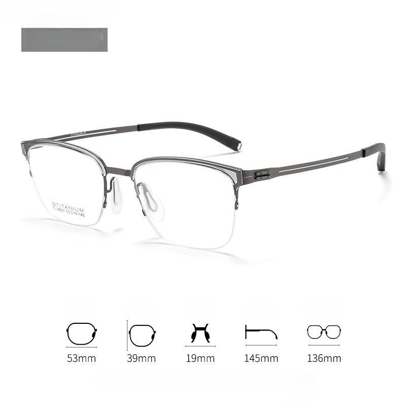 

Xbora Мужские Очки с Полуободковой Оправой Маленького размера Оптические Очки по Рецепту Защита от синего света TR90 Очки для Миопии/Чтения/Прогрессивные C8827T Single Version&1.56&None