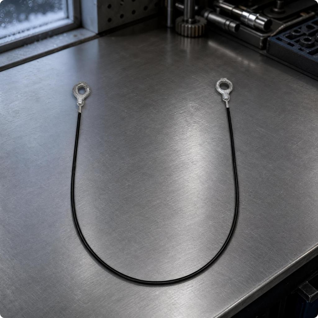 Flexible Control Cable with Crimped Replacement Loop End Fittings