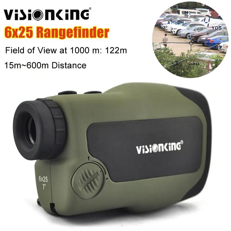 Visionking Multifunctional 6X25 Laser Rangefinder 600m Distance Meter Measurement High Angle LCD Range Finder Hunting Monocular