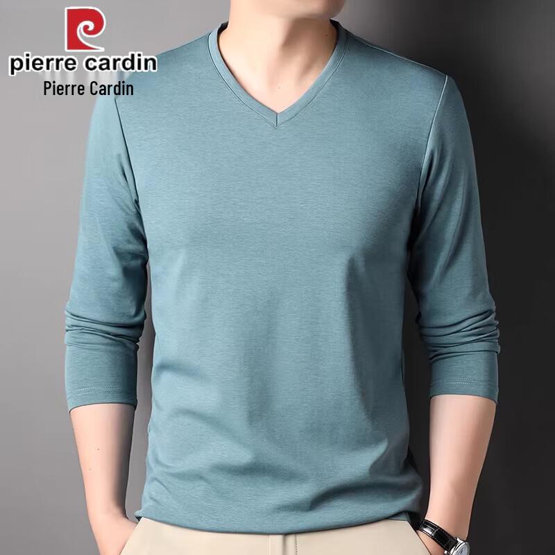 Pierre Cardin Men's V-Neck Long Sleeve T-Shirt